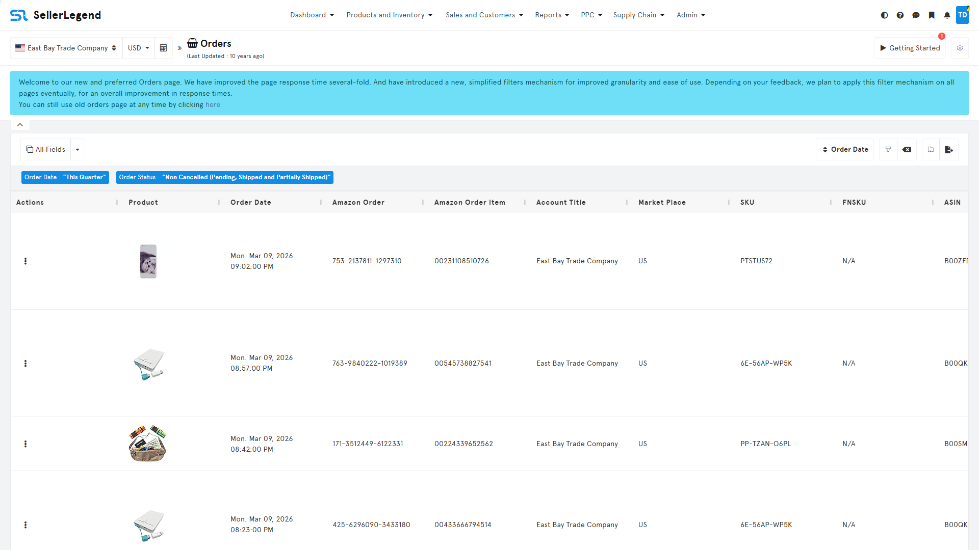 Orders & Settlements